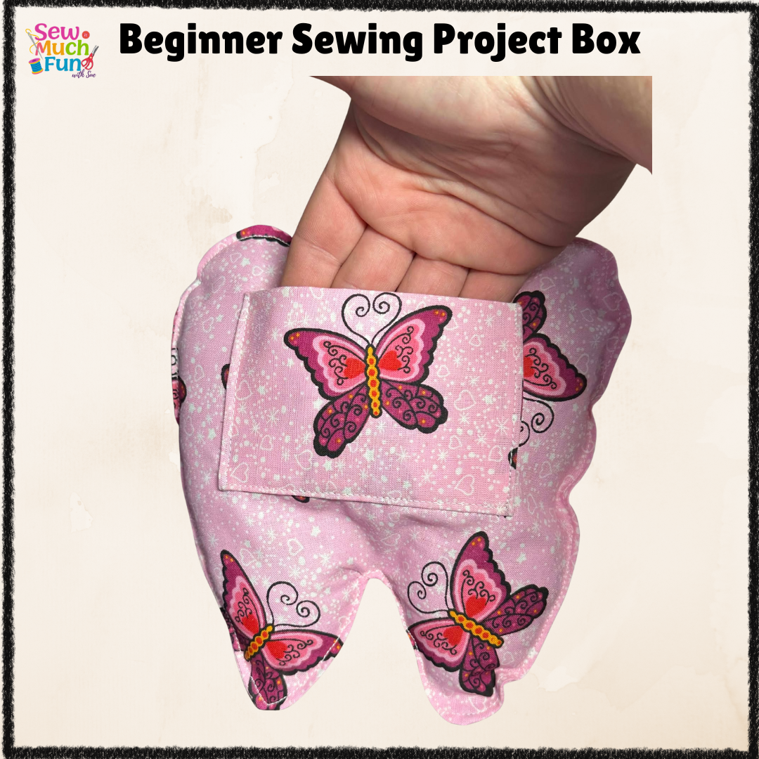 Beginner Sewing Kit – Tooth Fairy Pillow Project for Kids | Butterfly Fabric