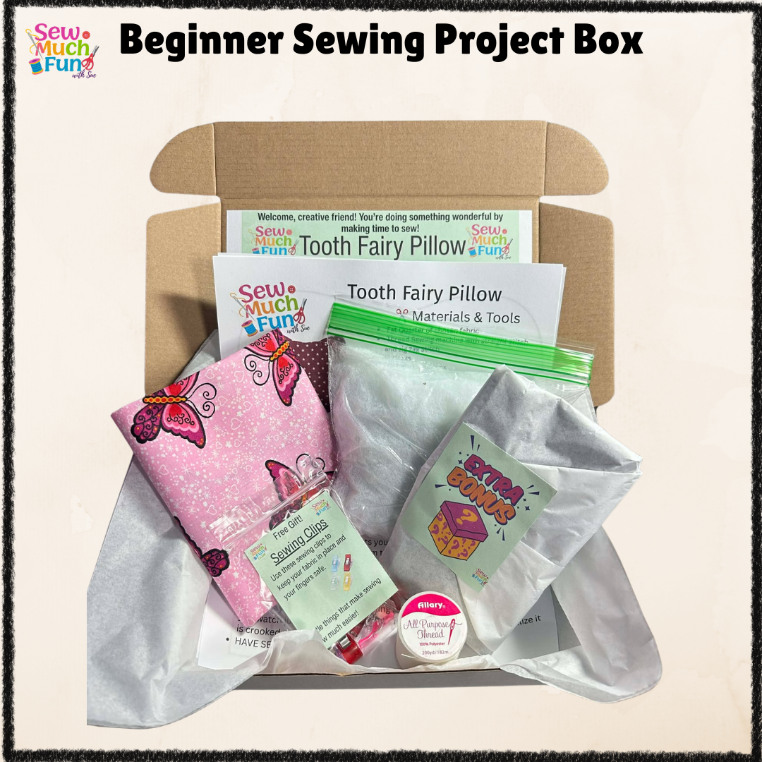 Beginner Sewing Kit – Tooth Fairy Pillow Project for Kids | Butterfly Fabric