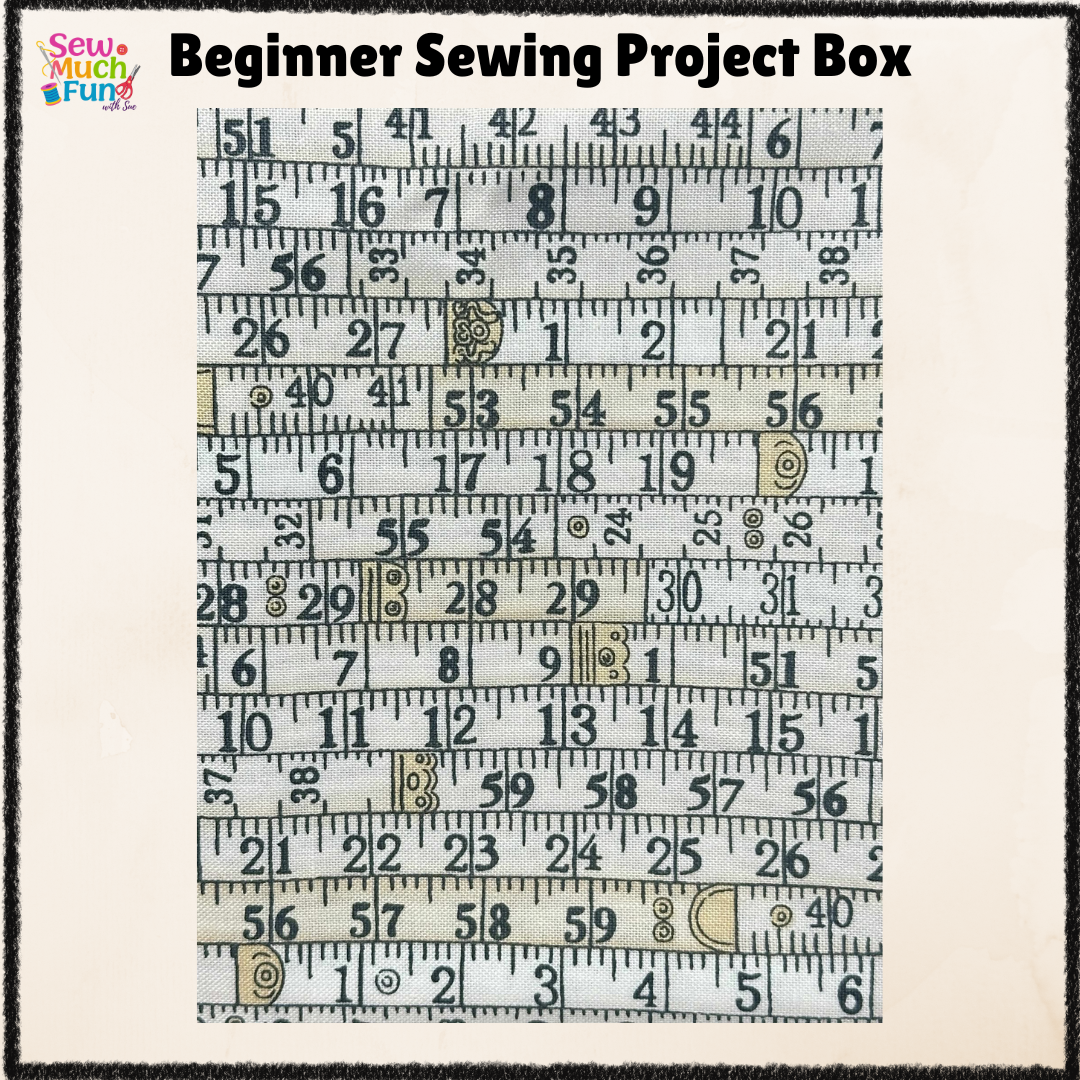 Beginner Sewing Kit – Tape Measure Fabric Basket Project with Thread, Pattern & Tutorial